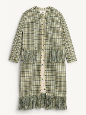 ZARA LIMITED EDITION FRINGED TEXTURED COAT